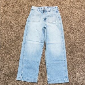 Light Blue Extra High-Waisted Wide Leg Jeans